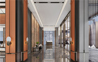 現(xiàn)代東方的妙筆，售樓部中式裝修效果圖