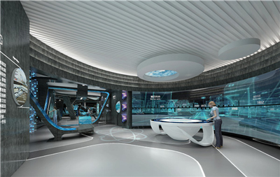 未來(lái)光影交疊品牌店展廳設(shè)計(jì)