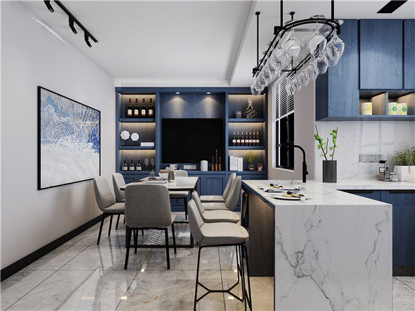 白藍(lán)基調(diào)樣板房裝修效果圖 白藍(lán)基調(diào)樣板房裝修效果圖