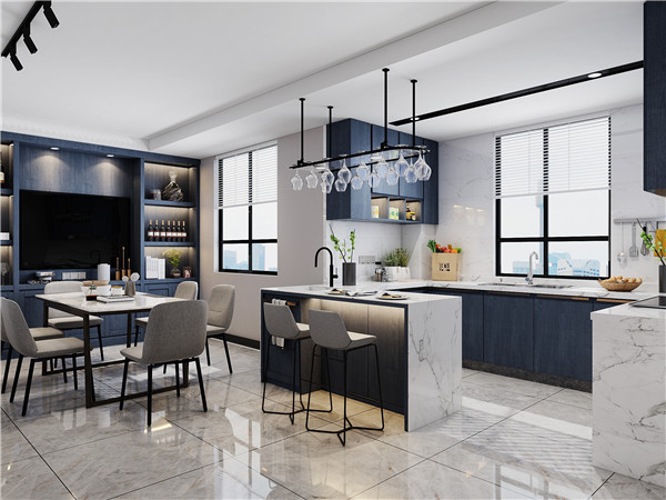 白藍(lán)基調(diào)樣板房裝修效果圖 白藍(lán)基調(diào)樣板房裝修效果圖