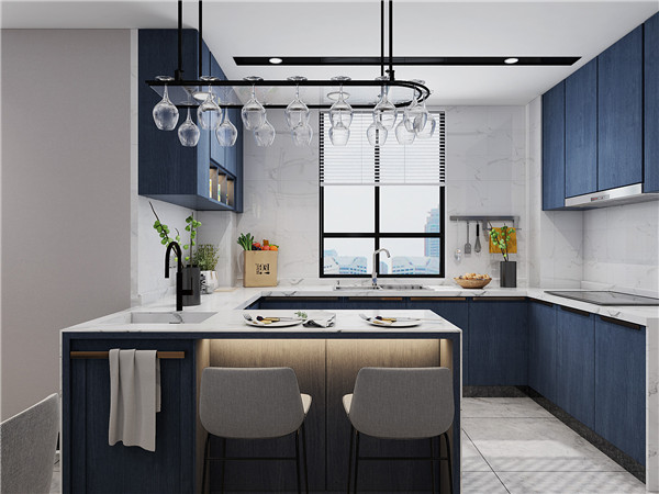 白藍(lán)基調(diào)樣板房裝修效果圖 白藍(lán)基調(diào)樣板房裝修效果圖