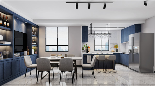 白藍(lán)基調(diào)樣板房裝修效果圖 白藍(lán)基調(diào)樣板房裝修效果圖