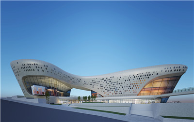 流動的商業(yè)綜合體幕墻造型