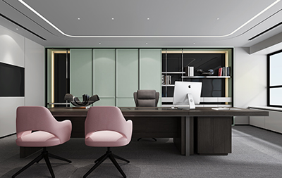 潮流IT辦公空間-霧啞素色系列辦公室效果圖