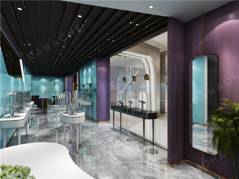 珠寶店輕奢簡(jiǎn)約室內(nèi)裝飾設(shè)計(jì)方案 (2)