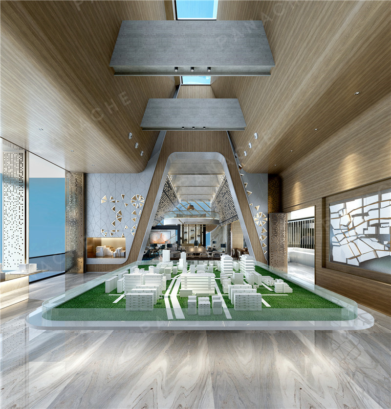 現代科技感的售樓部設計效果圖 (4)