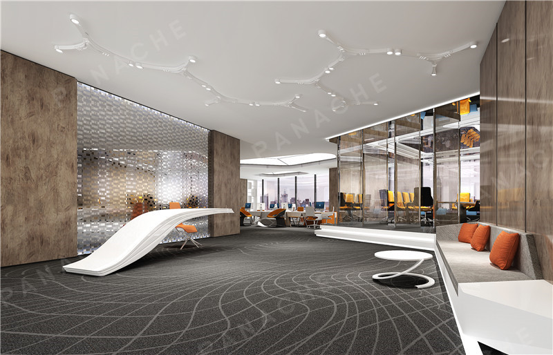 原觸感啞光淺梁木紋辦公室 · 護(hù)墻裝飾板效果圖 (4)