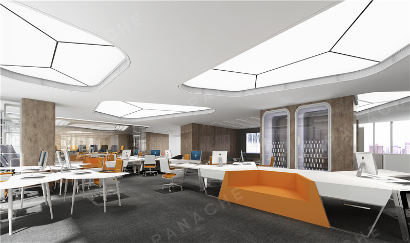 原觸感啞光淺梁木紋辦公室 · 護(hù)墻裝飾板效果圖 (6)