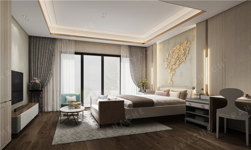 龍江別墅客廳墻面裝飾板圖片 (1)