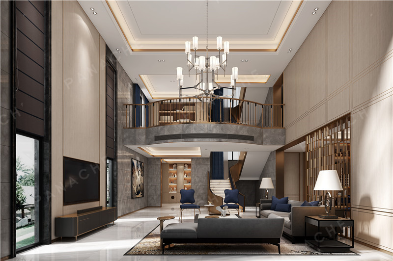 龍江別墅客廳墻面裝飾板圖片 (3)