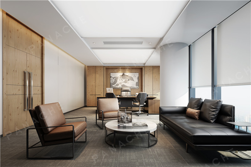 原木色辦公室裝修方案 (1)