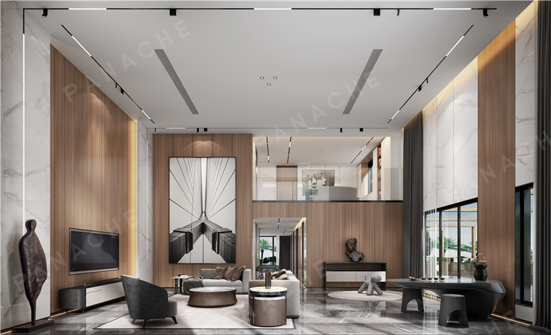 君蘭別墅墻面裝飾效果圖 (2)