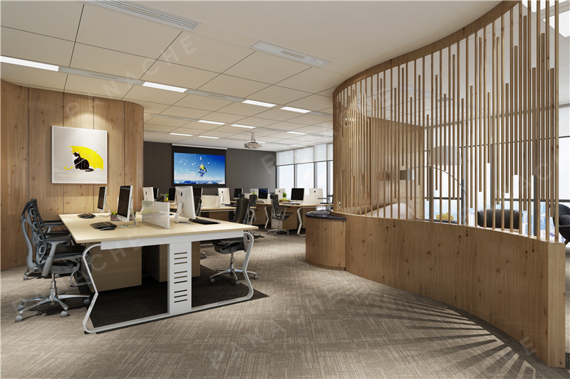 原木色辦公室裝修方案 (2)