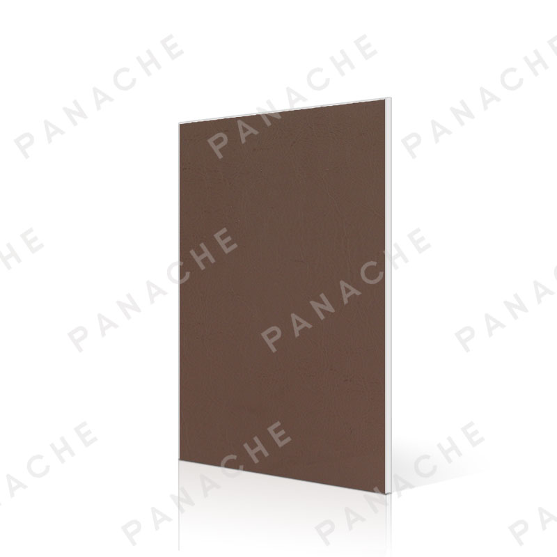 PLT0039-V 壓紋咖啡色皮紋金屬木飾面