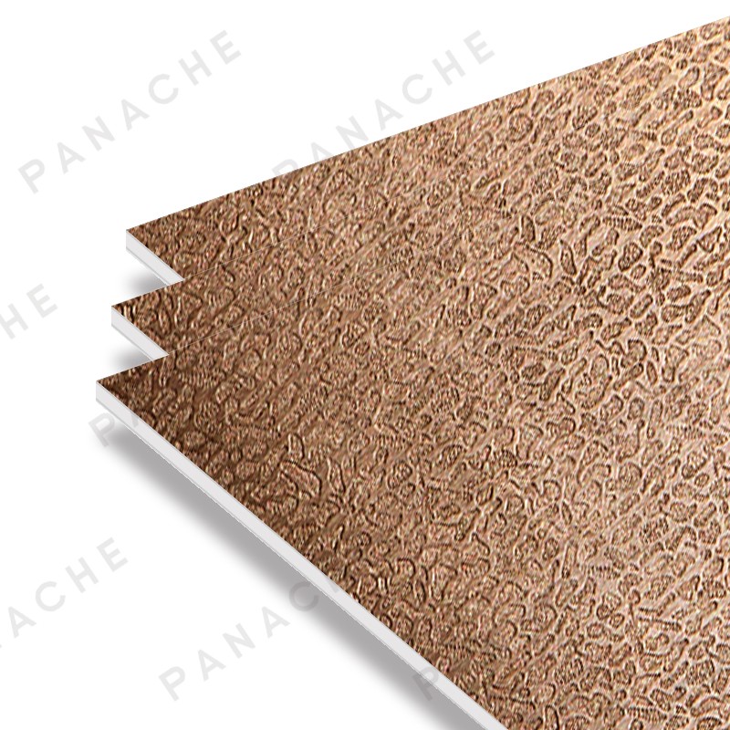 棕拉絲水波紋壓花